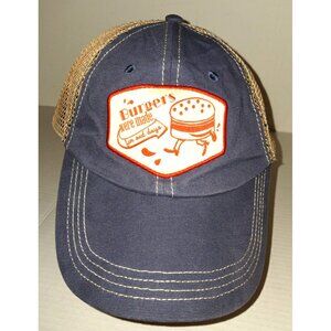 ZARA Trucker Hat Strap Back Baseball Cap Burgers were made for sad days Medium